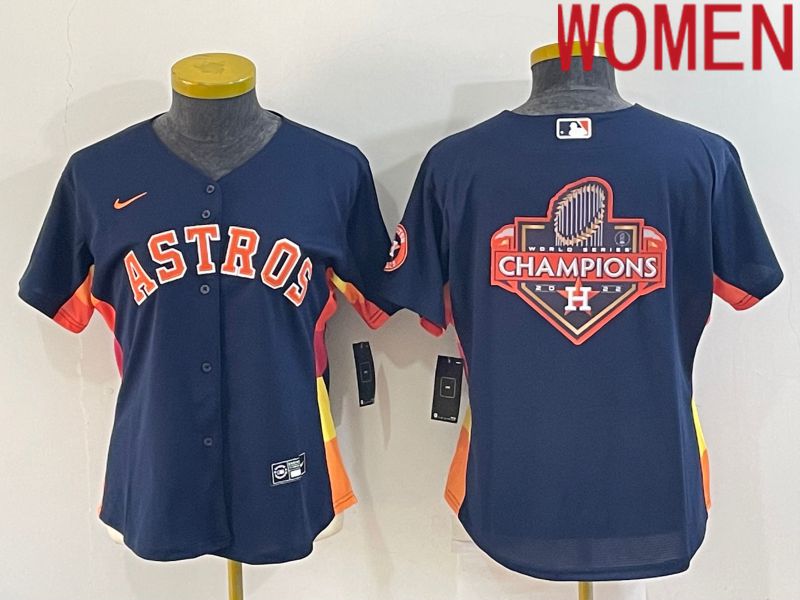 Women Houston Astros Blank Blue Game Nike 2022 MLB Jersey->houston astros->MLB Jersey
